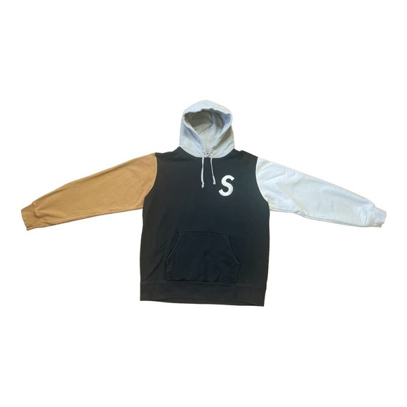 SOLD Supreme SS19 Colorblocked Hooded Sweatshirt Size XL - Picture 2 of 7
